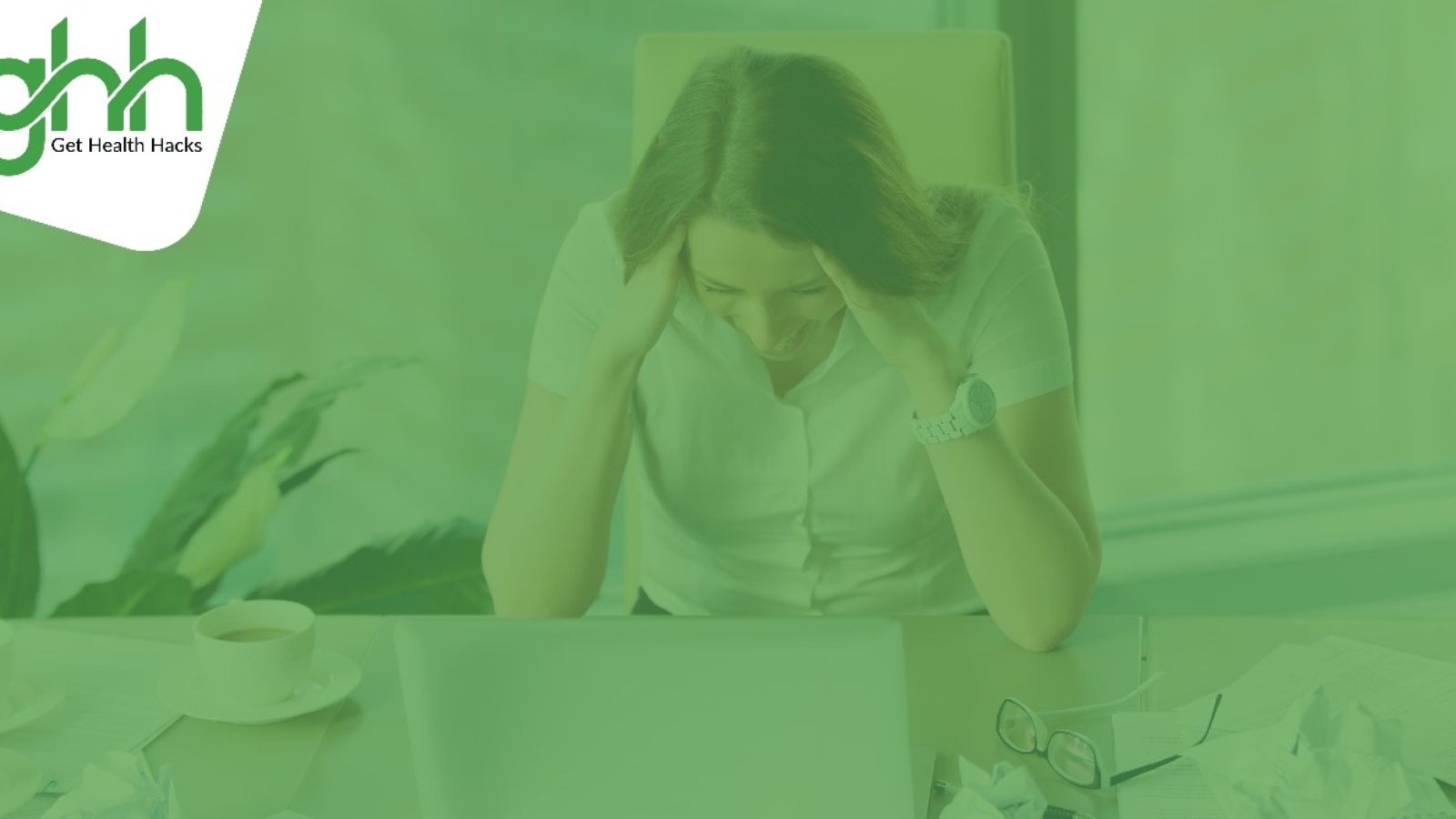 A woman feeling headache due to low iron